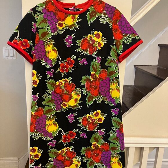 Vintage Poly Fruits and Flowers Dress - Picture 3 of 11